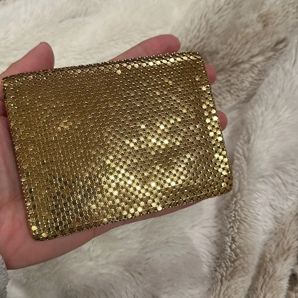 Whiting & Davis VINTAGE Gold Mesh Folded Wallet